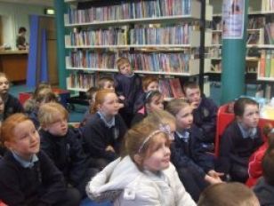 Mrs Hamill's class  visit  the library in Coalisland