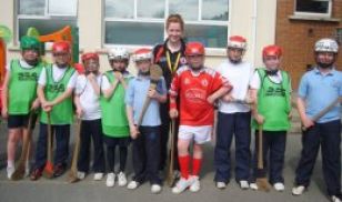 P5 and 6 children during an eight week course in Hurling