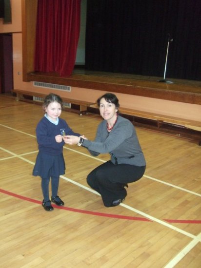 Presenting medal