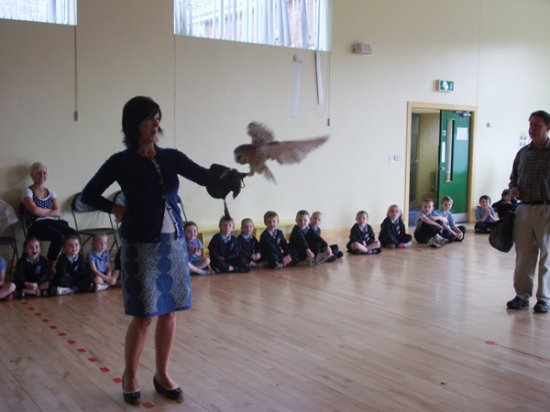 Teacher with bird