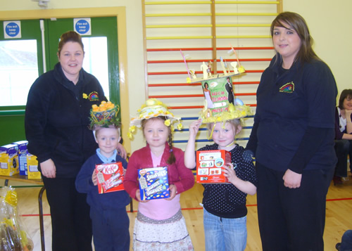 P1 winners of Easter bonnet Competition