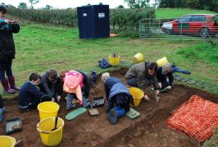 Excavating at Tullahoge Fort 