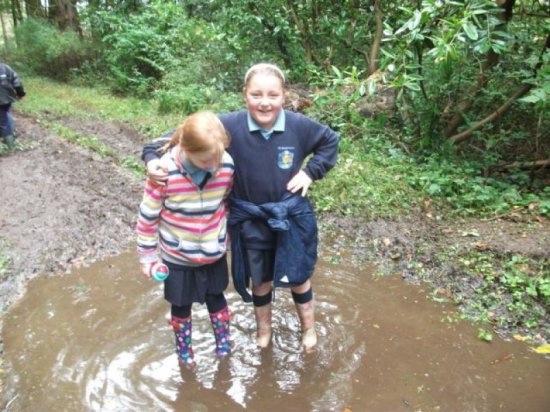 Pupils on forest walk