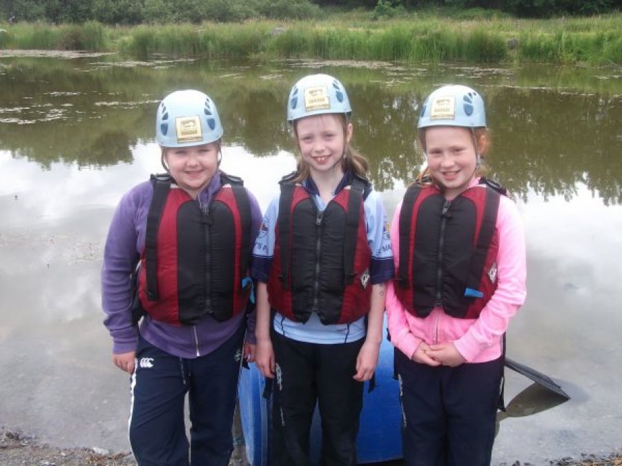 Girls looking forward to a dip!